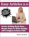 Easy Articles - How To Write Articles Quickly, Easily and Almost Automatically