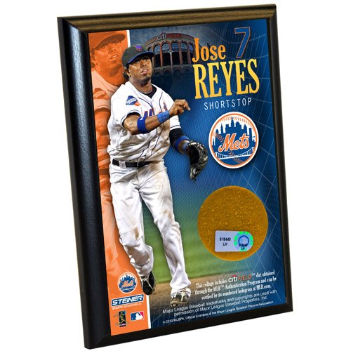 MLB New York Mets Jose Reyes 4-by-6-Inch Dirt Plaque