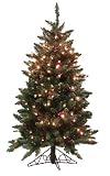 4.5′ Pre-Lit Slim Frosted Edina Artificial Christmas Tree – Clear Lights