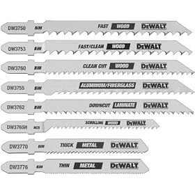 DEWALT DW3791  8-Piece T-Shank Jig Saw Blade Set