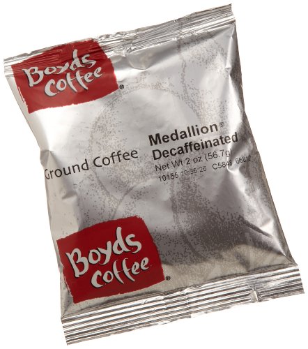 Boyds Coffee Medallion Decaffeinated Ground Medium, Light Roast Coffee, 2-Ounce Portion Packs (Pack of 60)