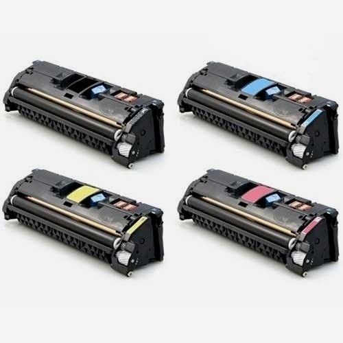 Toner Tech © Hp 122a Hp Q3960a Q3961a Q3962a Q3963a Toner Cartridge Set, Black, Cyan, Yellow, Magenta Professionally Remanufactured for Hp 2550n, Hp 2550ln, Hp 2820 , Hp 2840 Printers
