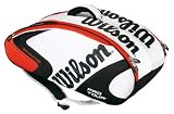 Wilson [K] Pro Tour White Orange 6 Pack Tennis Bag