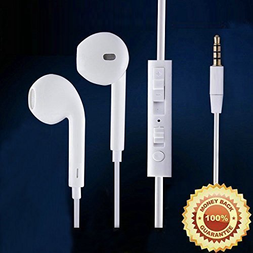 Broad?high Quality Earphones Earbuds Earpods 3.5mm with Remote and Mic Compatible for Apple Iphone Ipad Air Mini Ipod Touch and Samsung HTC Android Devices Cellphone