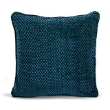 18 Square Royal Slate Blue Embellished Throw Pillow by 