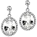 Aubaine: Pendants d'oreilles Morgan ornés de CZ ovale - Ton argent
