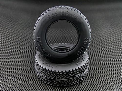 GPM RACING EX889F40G-OC RUBBER FRONT RADIAL TIRES (40G) WITH TIRE INSERT 1/10 RC AXIAL RACING EXO TERRA BUGGY