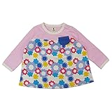 【H28年春物】 chocola(ショコラ) ガーゼ天竺花柄チュニックTシャツ 100cm/淡ピンク NO.CH-1621-18018