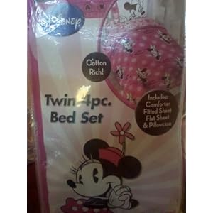 Minnie Mouse Twin Bedding (4 Piece Set)