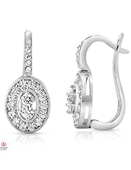 Gorgeous1CTTW Diamond Earrings 14K White Gold