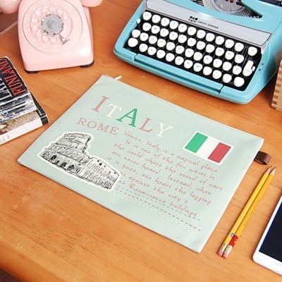 Multi-vintage large canvas pouch printing (A4 file compatible) - Cuba