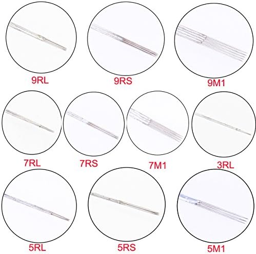 MountainNet 100pcs Disposable Sterile Tattoo Needles Mix Size 3/5/7/9RL 5/7/9RS 5/7/9M1 2014