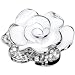 White Jeweled Bloom Flower Adjustable Ring
