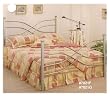Pewter finish head/footboard full size