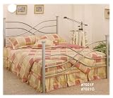 Pewter finish head/footboard queen size