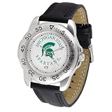 Michigan State Spartans NCAA Sport Mens Watch (Leather Band)