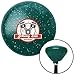 American Shifter 201592 Green Retro Metal Flake Shift Knob with M16 x 1.5 Insert (Johnny Law Motors Pistons Logo)