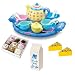 Fisher-Price Musical Tea Set with Haba Soft Petit Fours Set of 9 Desert Toys, Cheese Wedges, and Milk Carton Bundle