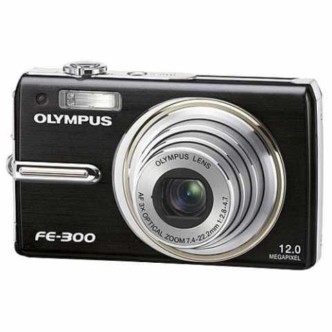 Childrens Toyshop  Electronics : Olympus FE-300 Compact Digital Camera - Black (12MP, 3x Optical Zoom) 2.5" LCD