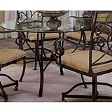 IMAGE OF Pompei Metal Dining Table with Non-Tempered Glass Top - 4442DTB