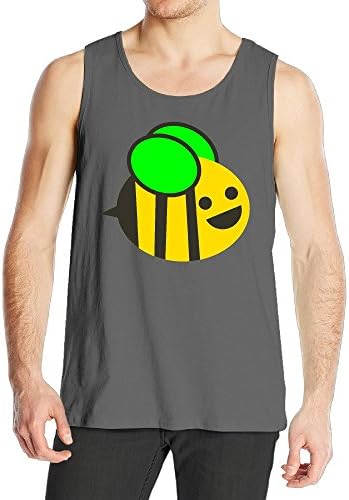 Cool Mens Funny Summer Green Busy Bee Tank Tops Vest Jersey DeepHeather X-Large