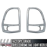 05 06 07 08 09 Chevy Trailblazer 2 piece Chrome Tail Light Bezel Trim Set by Coast to Coast International