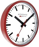 ｜MONDAINE (モンディーン) 掛け時計 ウォールクロック レッド A990.CLOCK.11SBC