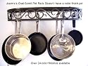Joanne's 30" Ornamental Scroll Wall Oval Cookware Pot Rack bt