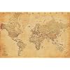 Pyramid World Map Vintage Style Poster Print
