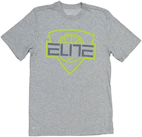 Nike Men's Elite Shield Dri-fit Basketball Shirt Gray (Medium)