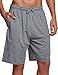 Ubon Men's Modal Lounge Shorts Loose Pajama Pants(Dark Grey,M)