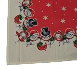 Vintage Style Snowman Christmas Tablecloth