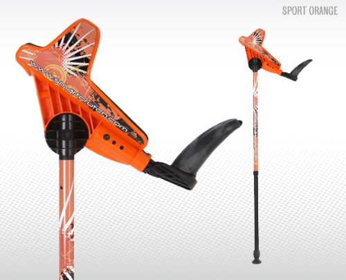 SMARTCRUTCH Adjustable Forearm Crutches (Orange) - 1 Pair / Adult 5'0