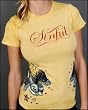 Sinful Clothing - Women's Star Baby Tee in Yellow