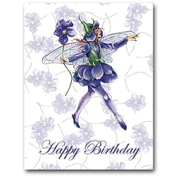 Violet Fairy - Birthday Gift Enclosure Cards (set of 12)