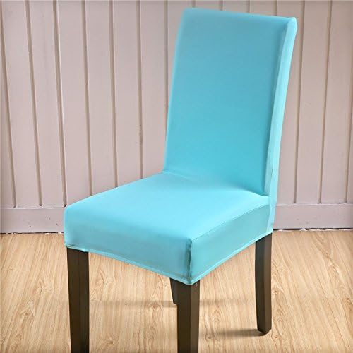 Super Fit Stretch Removable Washable Short Dining Chair Cover Protector Seat Slipcover for Hotel,Dining Room,Ceremony,etc - Sky Blue