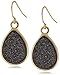 Marcia Moran Black Druzy Small Drop 18k title=