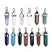 Top Plaza 13pcs Healing Pointed Chakra Pendants for Necklace Making