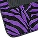 BDK Purple Zebra Seat Covers and Floor Mats Set Fur Print Complete - Full Set, Universal Fit