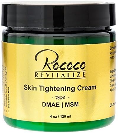 Skin Tightening Cream with DMAE and MSM for Non Surgical Facelift and Skin Resurfacing - 4oz by RococoLife
