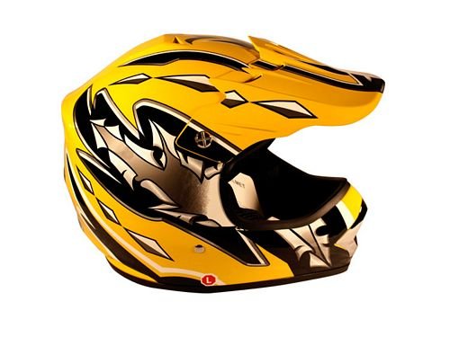 youth motocross atv or motorcycle helmet yellow  more detail click!