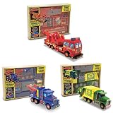 Melissa and Doug Mighty Builders Fire Engine, Migthy Builders Tow Truck, and Migthy Builders Garbage Truck Bundle