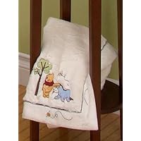 Disney Pooh Pooh's Day In The Park Cuddle Plush Blanket, Brown/Ivory