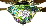 51psDIsTkiL. SL160  Rosebush Tiffany Stained Glass Ceiling Fan Light Kit 12 Inches W