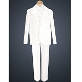 Boys White Special Occasion Formal Single Button Tuxedo Suit Set 4-14