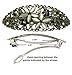 crystal barrette in oval design with sparkling beads and crystals NM86010-1off white