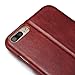 iPhone 7 Plus Case, Benuo [Vintage Classic Series] [Genuine Leather] Handmade Folio Flip Corrected Grain Leather Case [Ultra Slim] [Magnetic Closure] with Built-in Stand for iPhone 7 Plus (Red)
