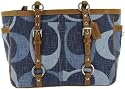 Coach Signature Large Denim Gallery Tote Bag - 13810