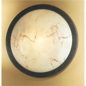 Eglo 87855A Timor, Antique Brown beige Marble, 1-Light Wall Ceiling Light Fixture by Eglo