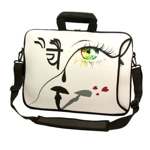 Design nouveau 17″ pouces sacoche d’ordinateur portable sacoche en bandoulière pour ordinateur pour Lenovo Fusion ThinkPad IdeaPad Y710 Y730 Series, Packard Bell EASYNOTE LS11 LM81 Series, avec bandoulière et poche extérieure, à l’épreuve de l’humidité